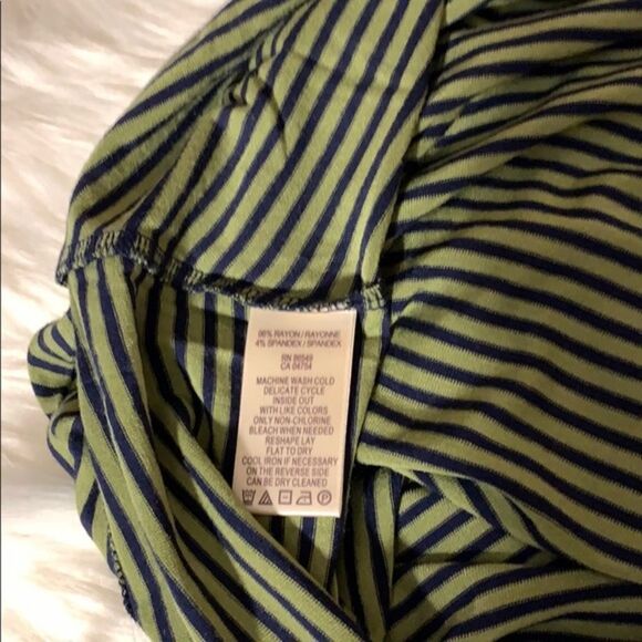 Tommy Bahama Green and Navy Striped Maxi Skirt - Picture 3 of 3